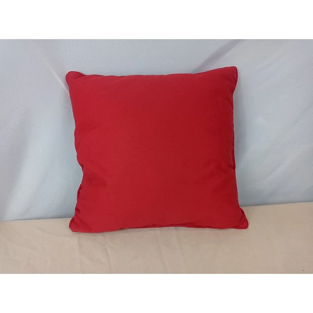 Deer Antlers Christmas Throw Pillow Festive Red Noel Reindeer Antlers Pillow - Picture 2 of 5